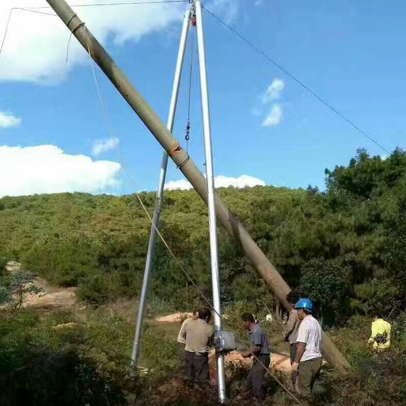 铝合金三脚架立杆机.电力扒杆三角架立杆15米电杆起杆抱杆立杆器