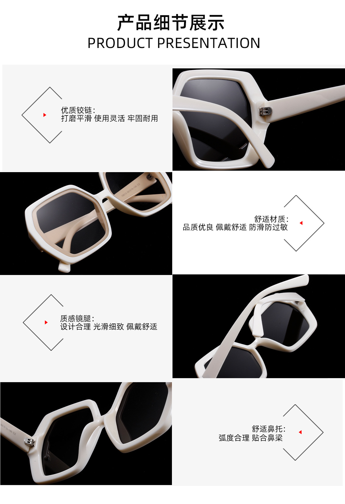 Oversized Frame Korean Fashion Trend Retro Men's And Women's New Frame Diamond Sunglasses display picture 3