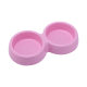 Candy color pet stainless steel double bowl dog bowl cat basin pet plastic dog bowl factory wholesale