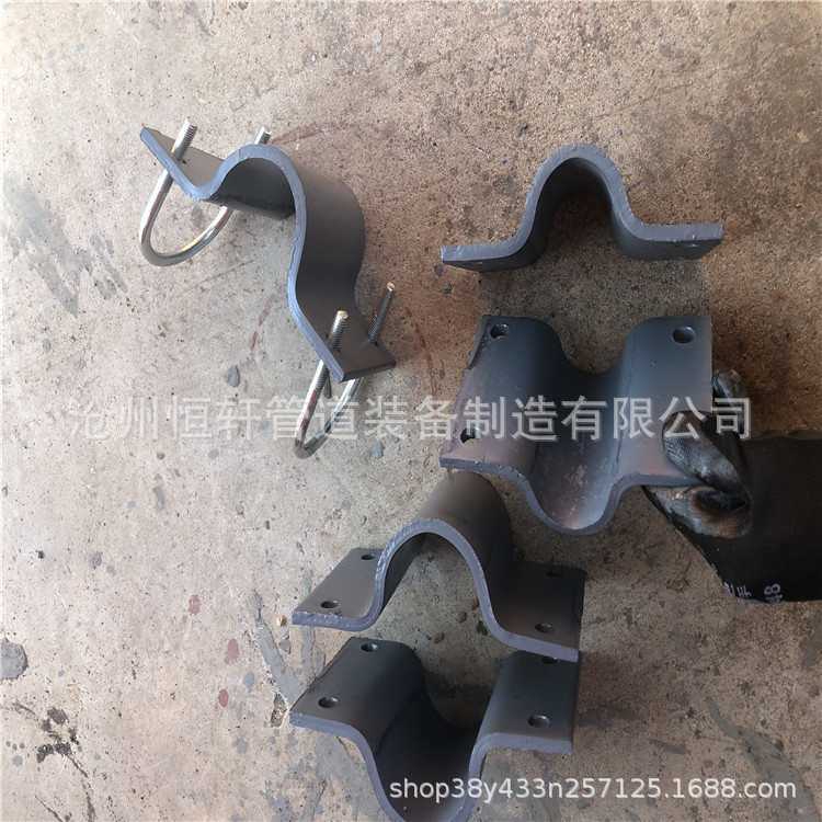 A11-1双排螺栓压紧管卡 化工标准A11双排螺栓压紧管卡 碳钢管夹
