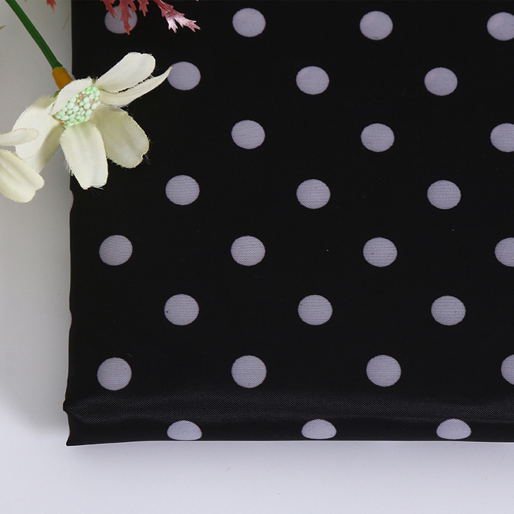Supply 210t polyetap tower printed black and white dot flat -striped…