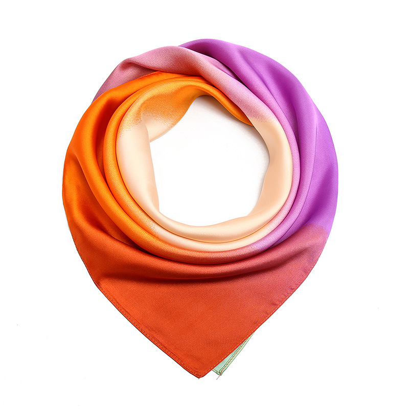 Women's Sweet Solid Color Satin Silk Scarves display picture 7