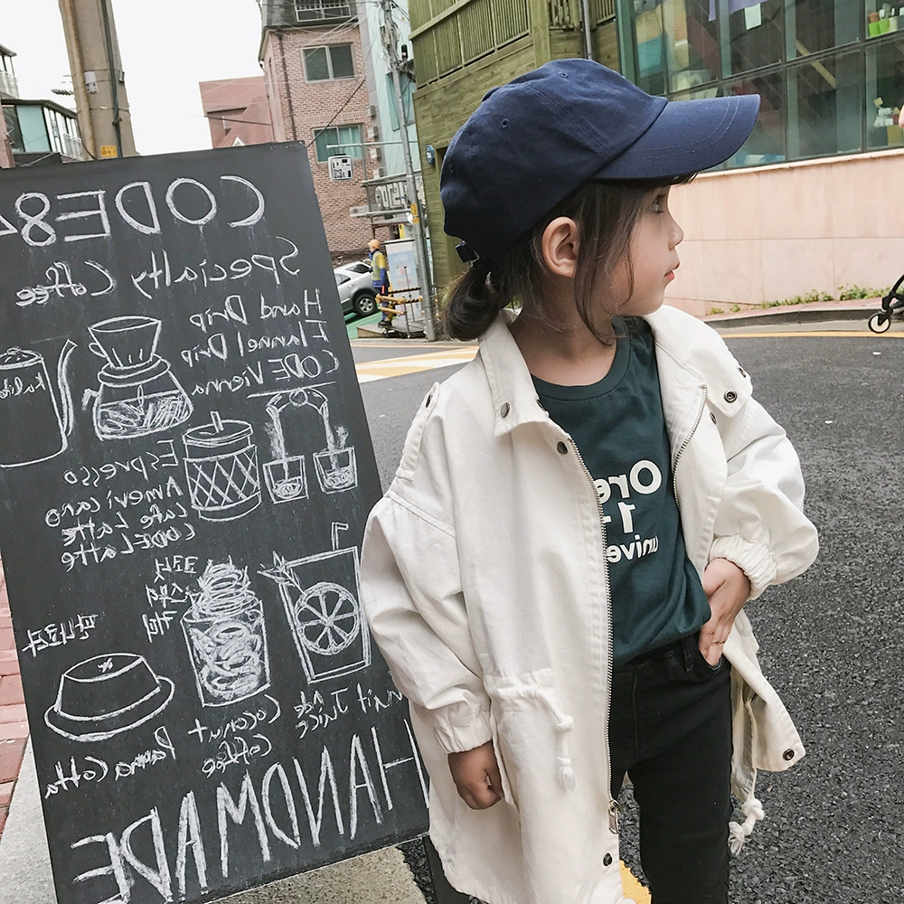Jacket, autumn trench coat, Korean style, children's clothing