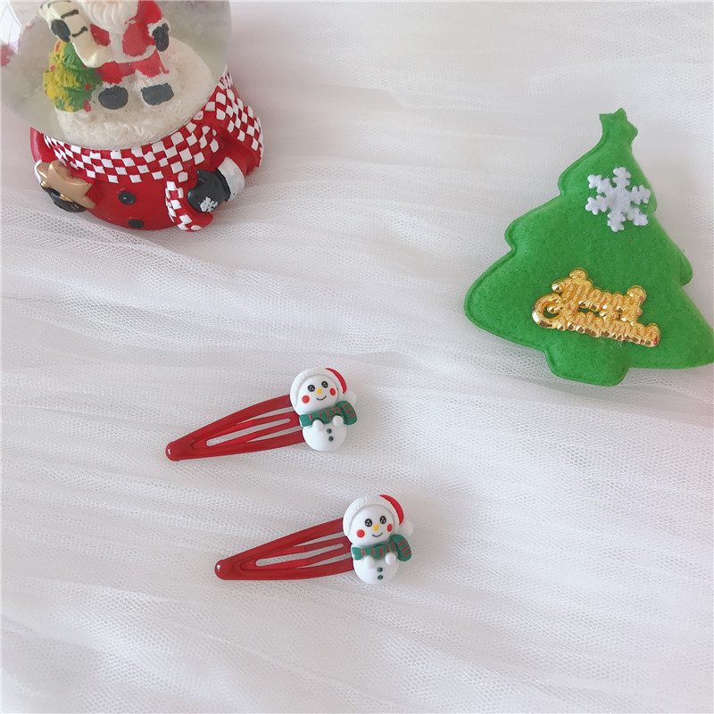Cartoon Style Style Cartoon Style Christmas Tree Santa Claus Soft Glue Hair Clip 1 Piece