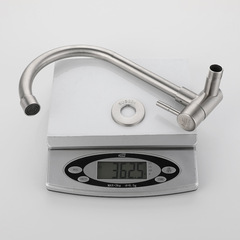 Factory Direct Sale 304 Stainless Steel Corner Single Cold Water Faucet Lead-Free Brushed Kitchen Sink Wall-Mounted Faucet