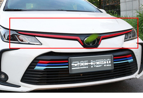 Suitable for Toyota 19-20 Corolla grille trim strips COROLLA grille three-color strips