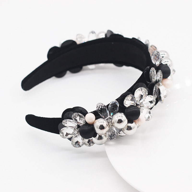 Fashion  Exaggerated Crystal Metal Ball Personality Lady Headband display picture 7