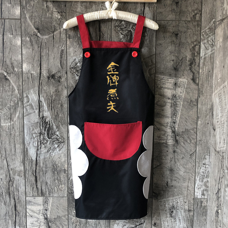Estilo coreano estilo japonés pareja fresco impermeable delantal hogar cocina mujer moda creativa limpieza del hogar delantal impresión