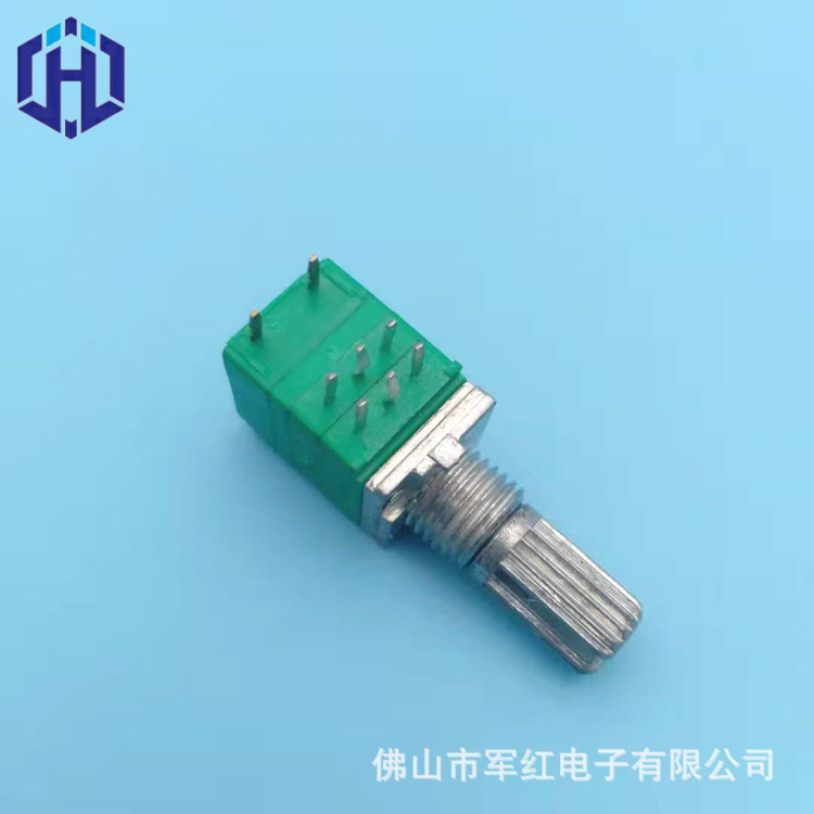 厂家直销097电位器 双联带开关密封汽车功放电位器b503k音频