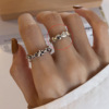 Tide, advanced fashionable ring, high-quality style, internet celebrity, 925 sample silver, on index finger