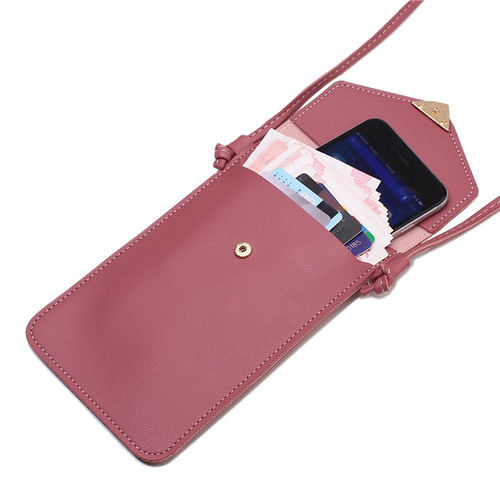 新款手机包女时尚迷你女学生韩版简约零钱包透明触屏小包包斜跨包