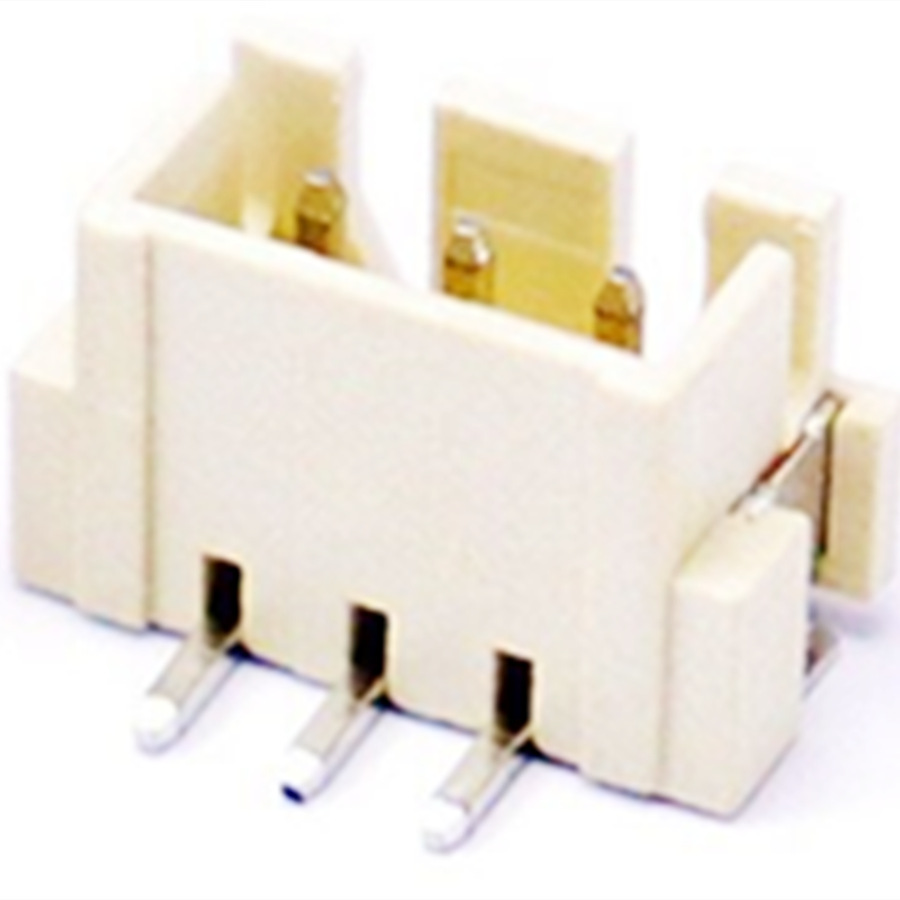 接线端子针座插座XH2.54 2A米黄色2.54MM间距2P卧贴立贴耐高温2位|ms