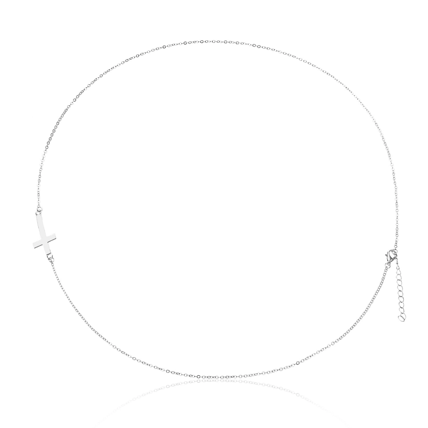 Пояс-цепочка (body chain) с крестом, 60–80 см, золотой или серебристый
