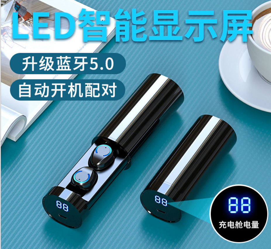 Novo modelo YOUYUAN de fones de ouvido Bluetooth F9-6 unissex, com design cilíndrico, intra-auriculares esportivos, sem fio, para uso em ambos os ouvidos, para importação