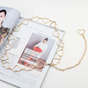 Metal universal belt heart-shaped, brand decorations, dress, student pleated skirt, chain, simple and elegant design