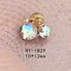 Diamond for manicure, metal accessory with rhinestones for nails, shiny nail decoration, nail stickers, Japanese and Korean