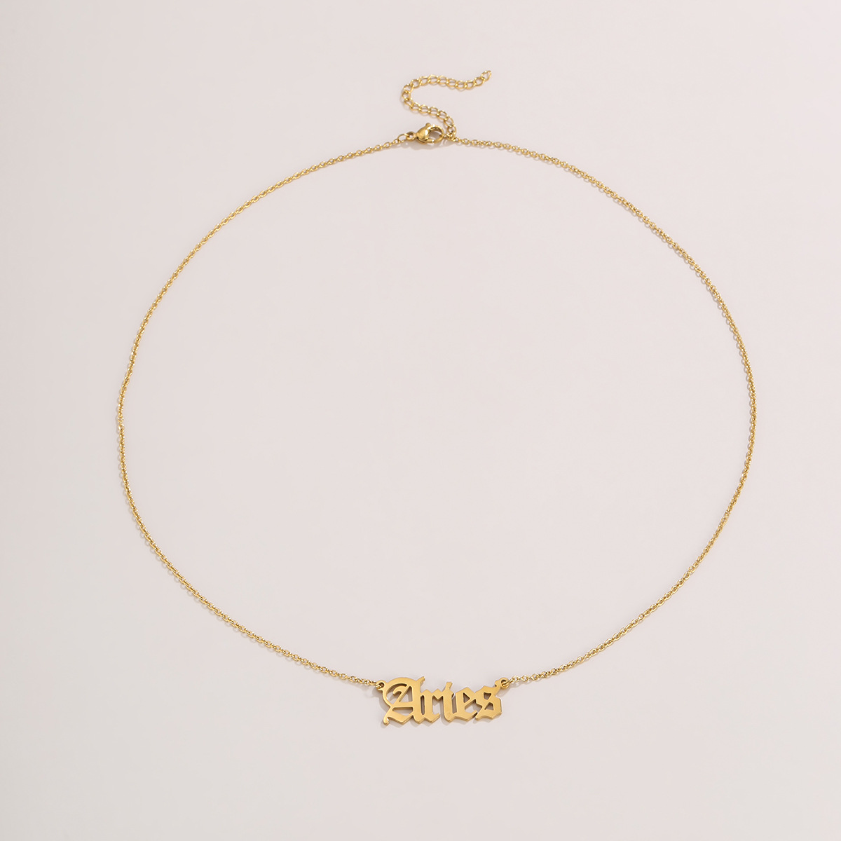 Europe Et En Amérique Croix Frontière Ornement Créative Personnalité À La Mode Femmes Douze Constellations Collier De Mode Simple Clavicule Collier En Acier Inoxydable display picture 51