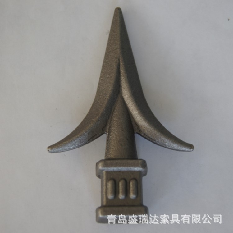 工厂销售铁艺装饰熟铁实心枪尖防护枪头矛尖围栏锻打矛头现货防锈