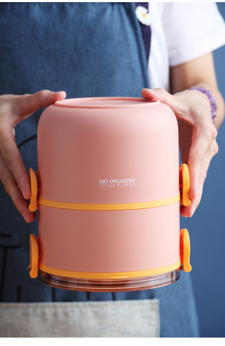 xc469-470托里奥折叠提手圆形塑料单双层饭盒_09.j