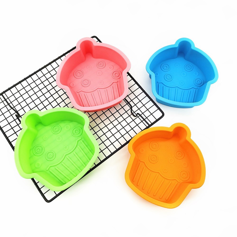 Cup Cake silica gel Cake mould Cabin Muffin Cup baking mould House Cup Cake silica gel Pudding Cake