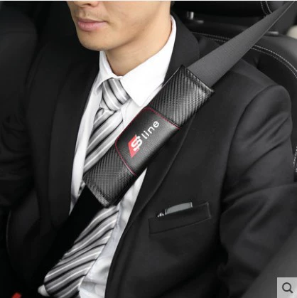 Подходит для Audi A4/A6LQ3Q5/LQ7 автомобильный ремень безопасности Наплечная накладка из углеродного волокна внутренняя отделка ремень безопасности Наплечная накладка