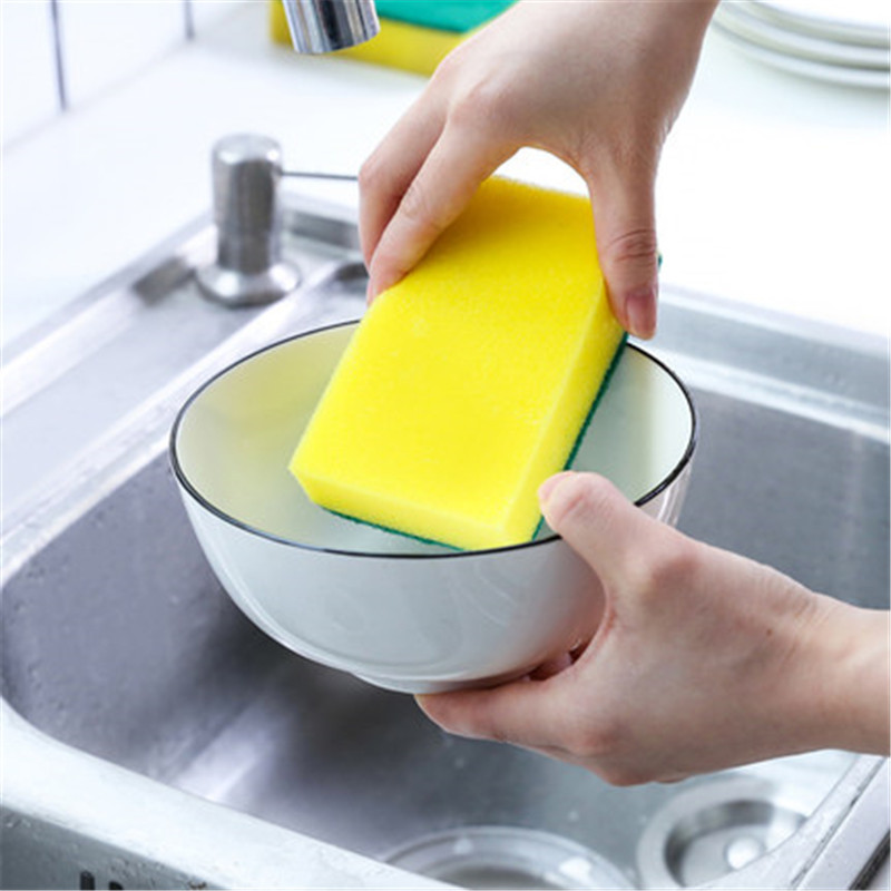 家用海绵擦百洁布洗碗布厨房清洁海绵块去污清洁布洗锅双面清洁擦