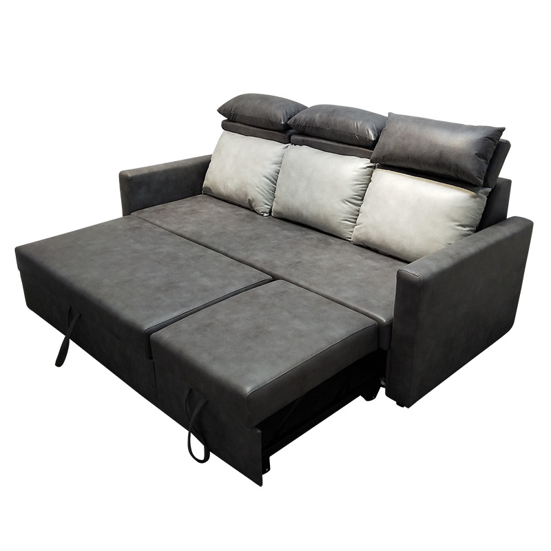 Sofá cama de tela de tecnología de doble propósito 1.8m 2.1m pequeño apartamento de sala de estar sofá cama plegable multifuncional