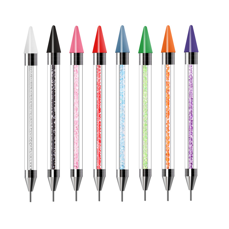 Traje de herramienta de perforación de uñas de Venta caliente transfronteriza de Amazon uñas rhinestone doble cabeza taladro crayón pinzas traje