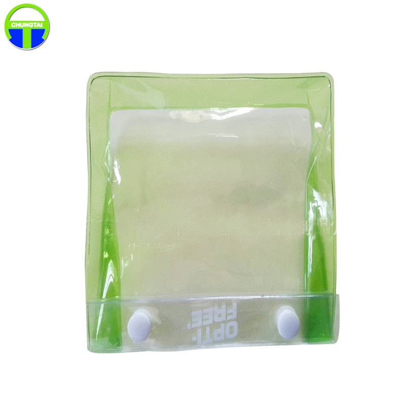 透明A4按扣袋 咖啡色PVC按扣式办公资料档案袋 塑料收纳文件袋