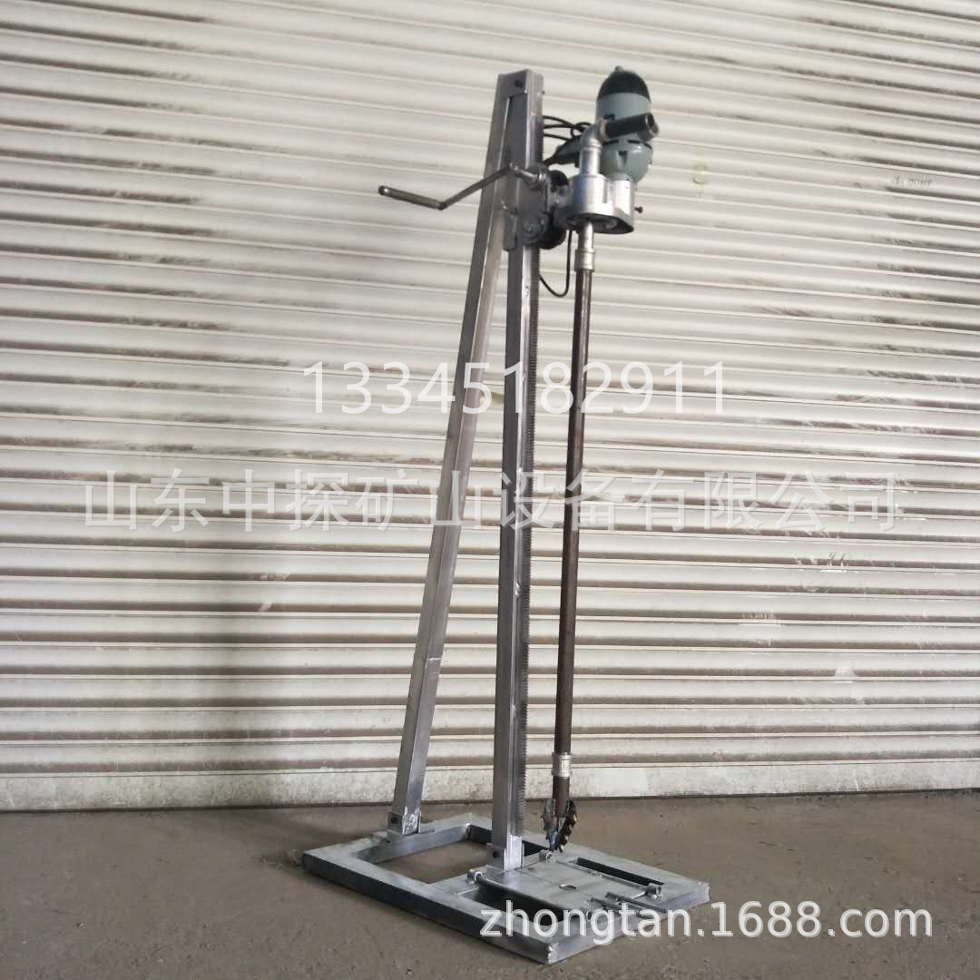 厂家直销手摇立架打井机 小型电动架子钻井机 单人操作室内钻井机