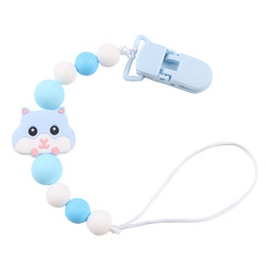 Amazon pacifier chain set cartoon hamster tooth gum anti-drop chain baby toy anti-drop strap