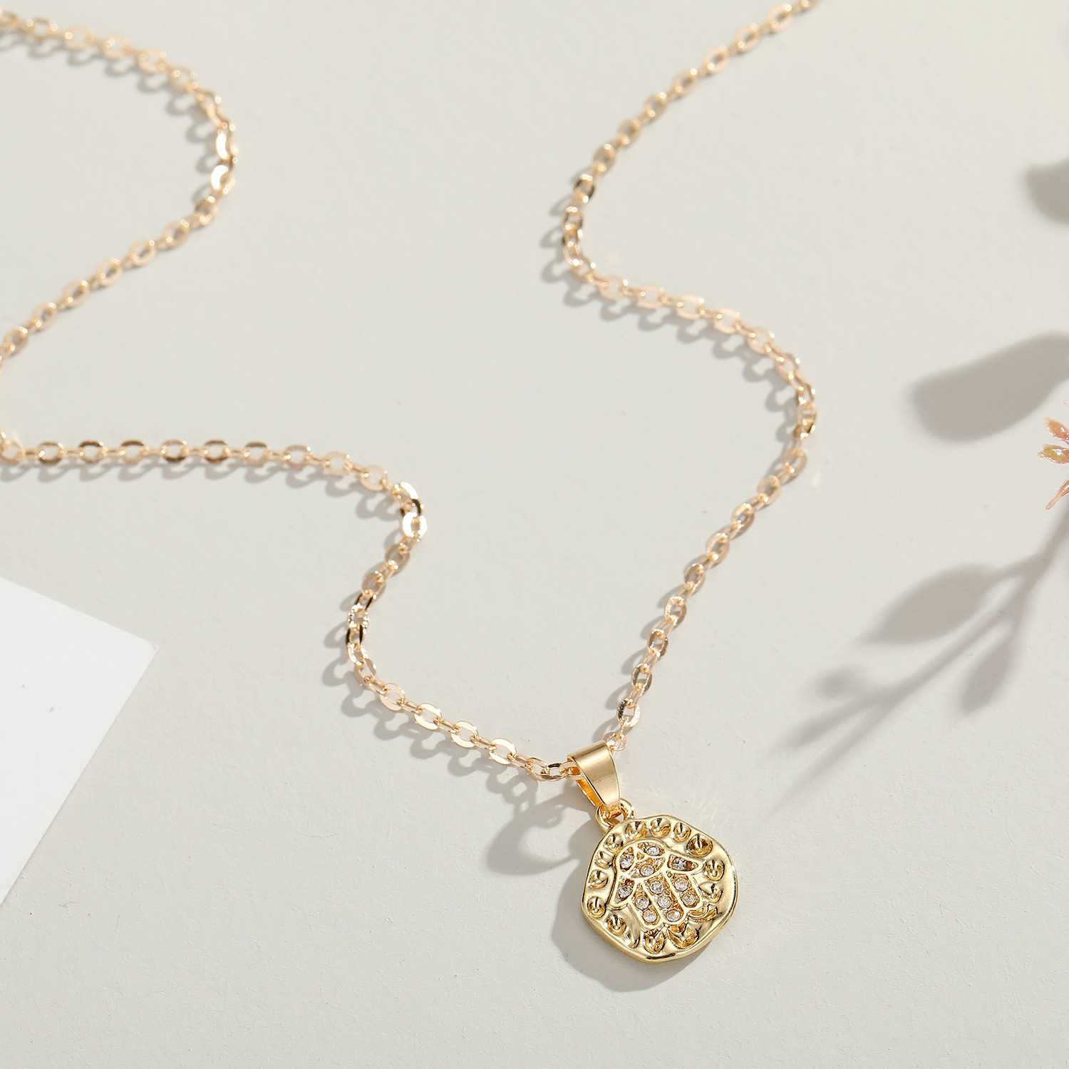 new original Turkish eye necklace point drill palm eye geometric pendant necklace womenu0027s neckla