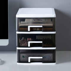 Office desk storage box, organized storage transparent large drawer-style storage cabinet, student desk stationery and miscellaneous items