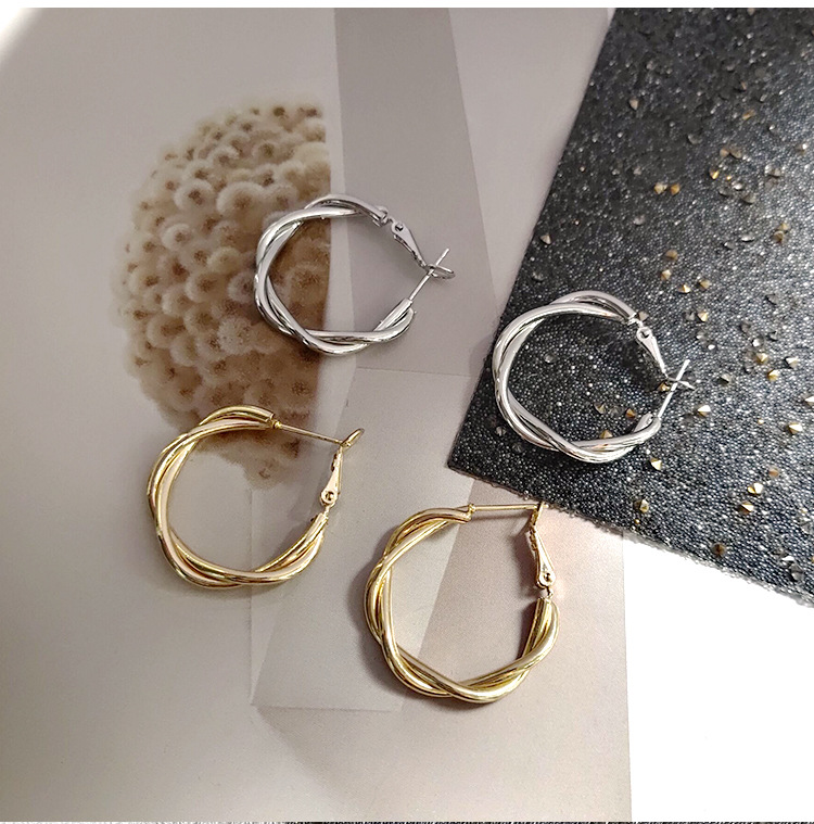 1 Paar Einfache Stil Kreis Legierung Damen Hoop Ohrringe display picture 1