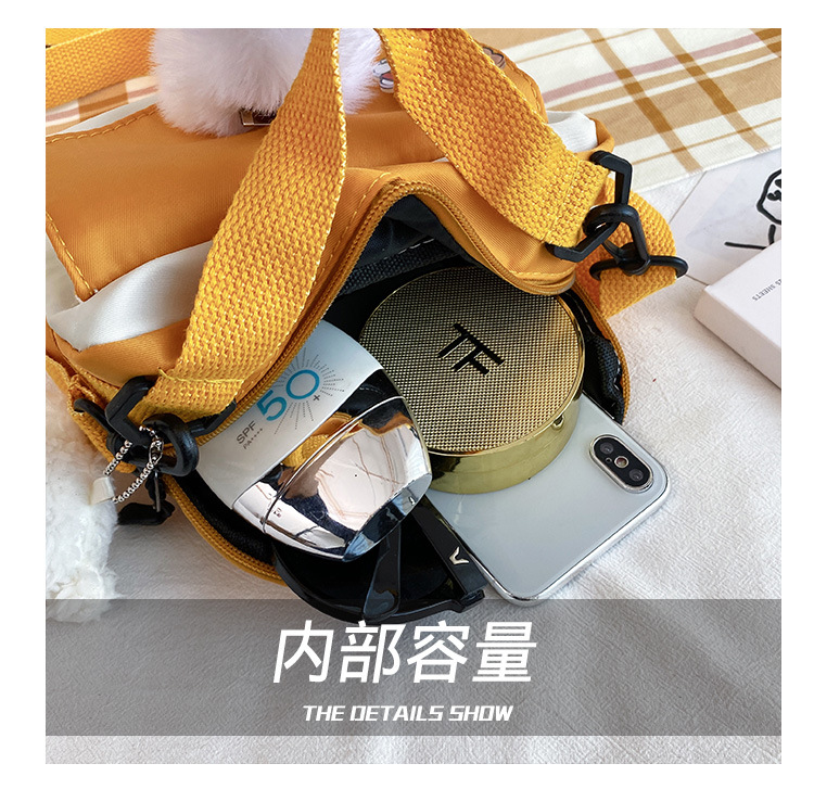 Creative and personalized duck-butted single-shoulder small square bag for women 2021 cross-border bag canvas mobile phone coin purse undefined