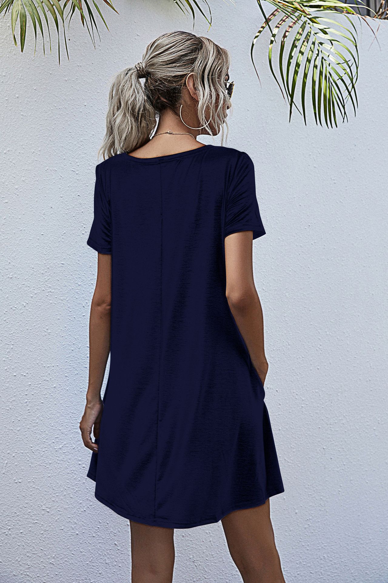 Women Clothing Summer Short Sleeve Pocket Dress 8 Women Clothing Summer Short Sleeve Pocket Dress