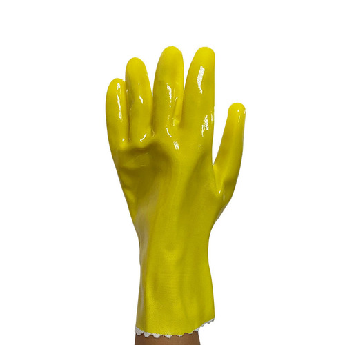 Youhe brand dipped gloves 28cmpvc cotton dipped gloves acid and alkali resistant gloves oil resistant gloves