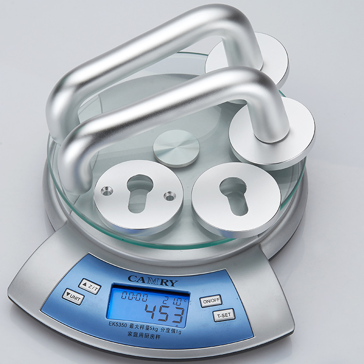 Cerradura de la puerta de estilo europeo dormitorio Mute plata dividida puerta de madera maciza manija de la habitación cerradura de la puerta interior cerradura de la puerta al por mayor cerradura