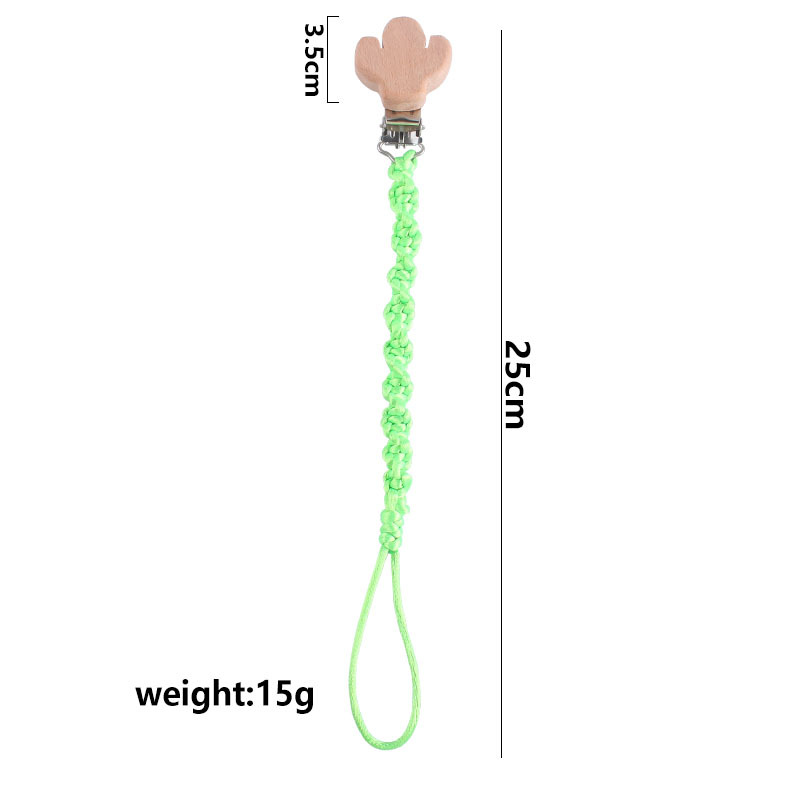 Nueva haya de dibujos animados animal chupete clip DIY bebé creativo hecho a mano tejido chupete cadena pezón cuerda