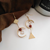 Asymmetric Personality Geometry Aesthetic Ear Hook everyday wearing retro port atmosphere Royal sister temperament earrings female