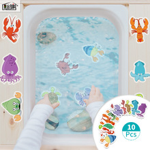 AMJ 熱銷新款兒童浴缸玩具 浴室防滑貼套裝 3D動漫防水牆貼地貼