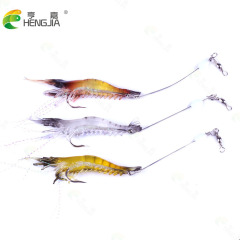 HENGJIA/Hengjia Glow-in-the-Dark Soft Bait Shrimp for Lure Fishing, Perch and Pike Freshwater and Saltwater Fishing Soft Worm Simulation Shrimp
