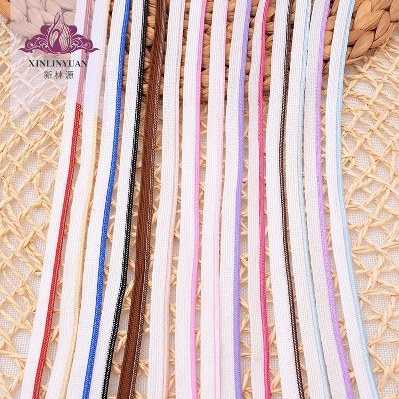 厂家直销ZM067系列家纺服装子母带嵌边绳1cm蚕丝被子母被专用滚边