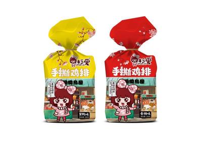 288g定量袋装杉爱手撕鸡排黑鸭味香辣味独立包装休闲鸡肉类零食|ms