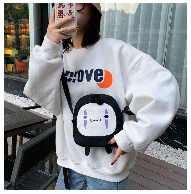 162g Weight Canvas Lining Material Zipper Closure Type Single Shoulder Strap Strap Type Crossbody Bag Bags Type Casual, Shopping Occasion Canvas Material Cartoon Pattern All Seasons Season Women's Gender Cute Style Medium Size Women's Medium Canvas Cartoon Cute Zipper Crossbody Bag 27