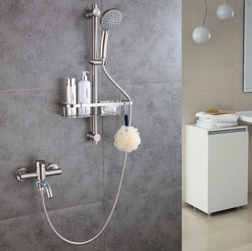 304 stainless steel shower faucet hot and cold bathtub faucet built into the wall bathroom triple faucet mixing valve concealed installation