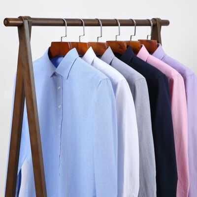 pure cotton Oxford men and women Long sleeve Anti wrinkle Self cultivation comfortable Primer Trend shirt customized logo