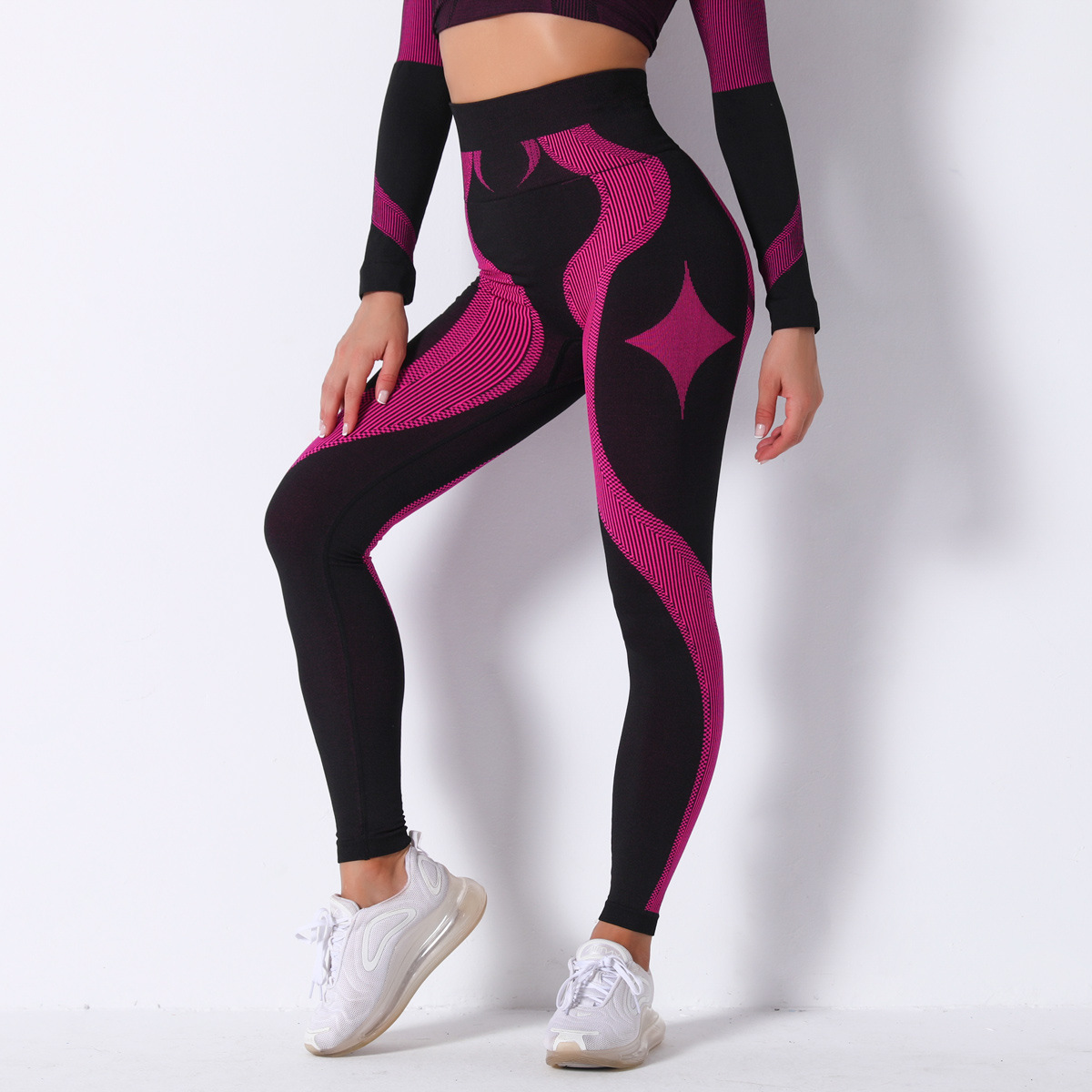 High-waisted hip-lifting elastic tight yoga pants NSLX12877