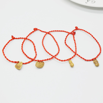 Red string bracelet Year of fate manual weave Faux wooden Explosive money Red string bracelet Diamond Results Bracelet men and women