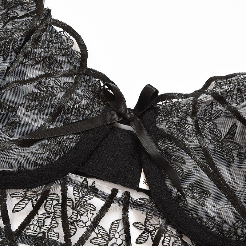 Bow tie-up garter lingerie set NSWY45255